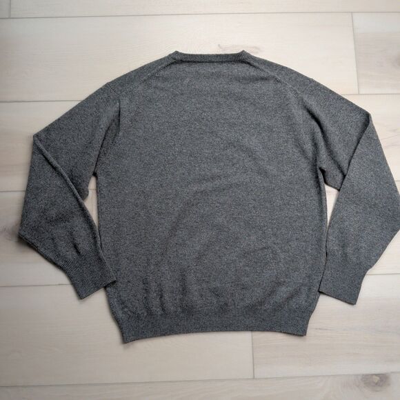 Joseph & Lyman Cashmere Sweater Mens Large Gray Crewneck Pullover Grandpacore - Picture 3 of 8